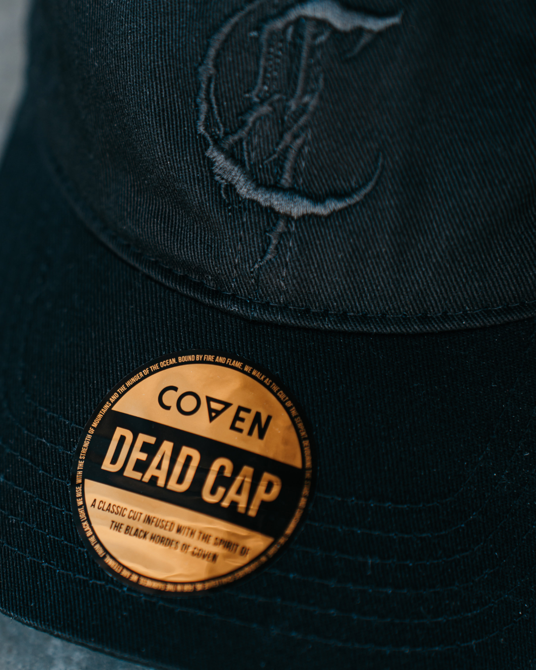 Dead Cap - Crest - Black on Black