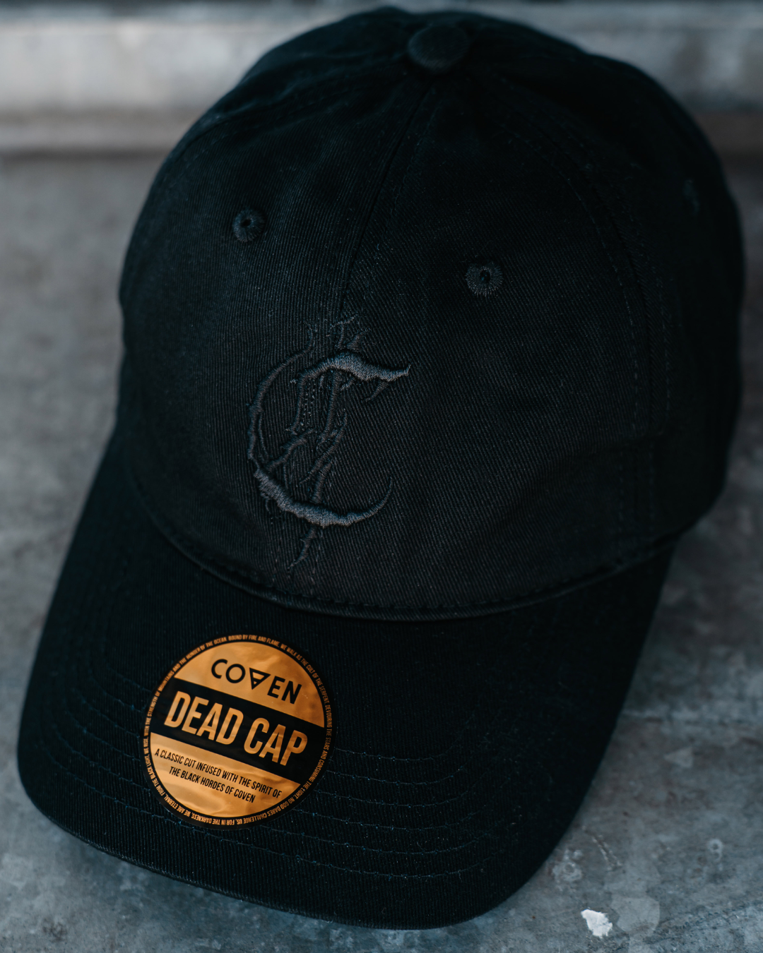 Dead Cap - Crest - Black on Black