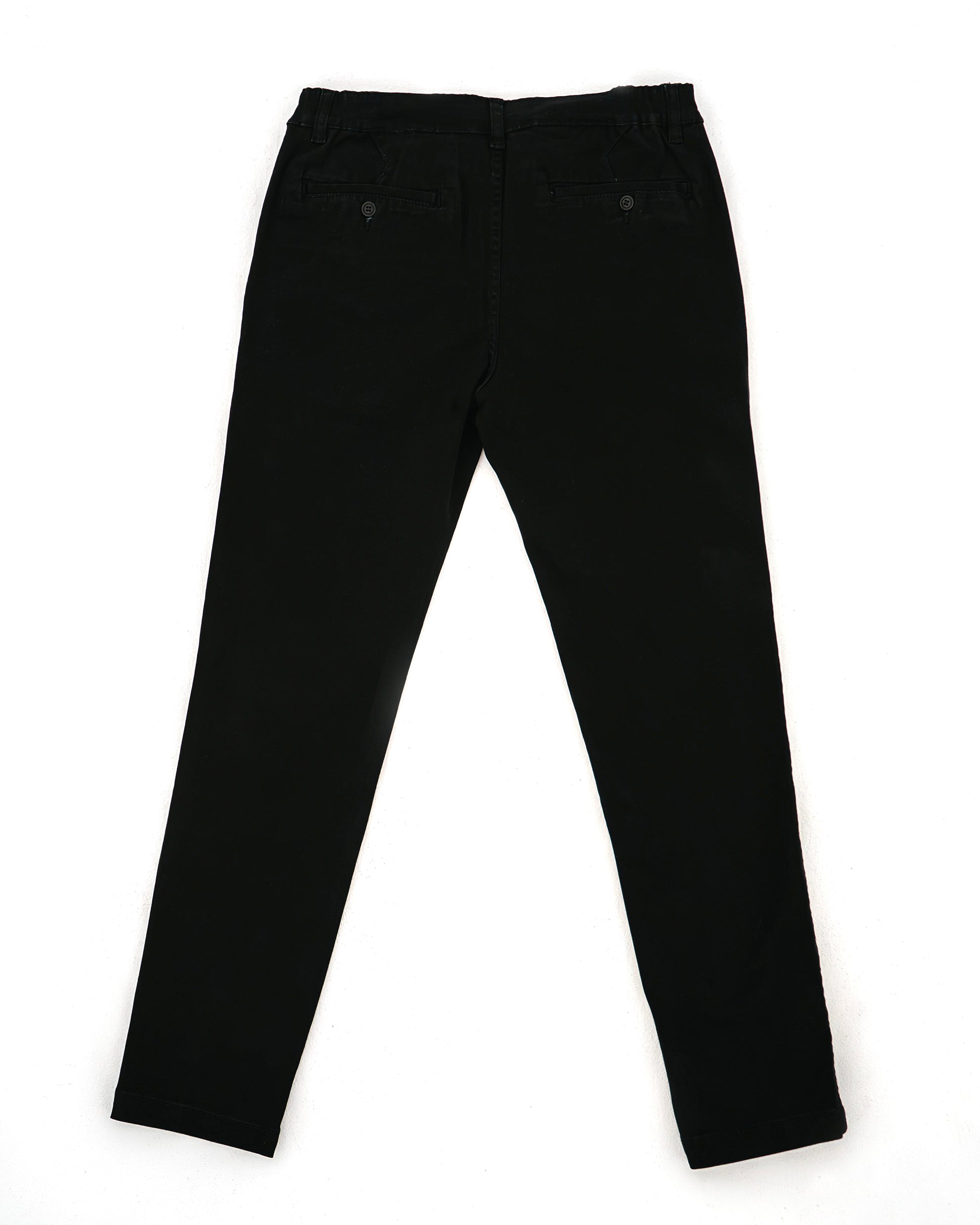 Dead Drop Chino Aeon Tigerstripe in Schwarz, komplette Hose flach von hinten