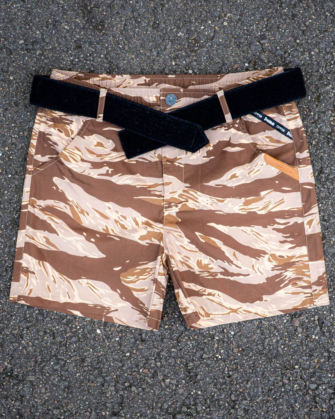 Cutthroat Shorts - tigerstripe desert