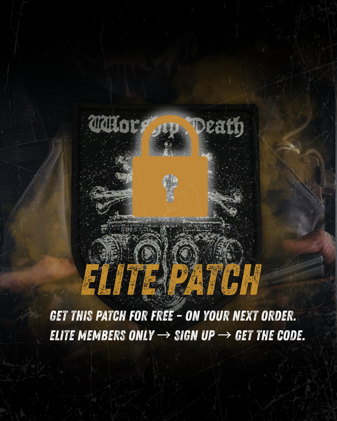 Worship Death - lim. 200 - Patch - EXTRA BIG - ELITE NEWSLETTER SPECIAL