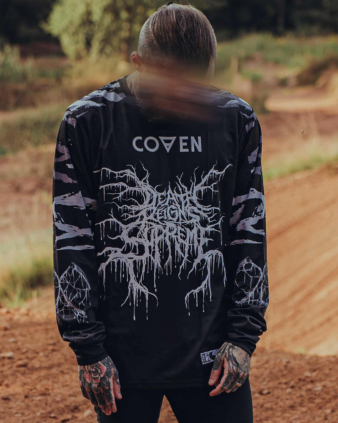 Coven - Motocross Jersey - Tigerstripe black'n'white - Kuro Kabuto Edition