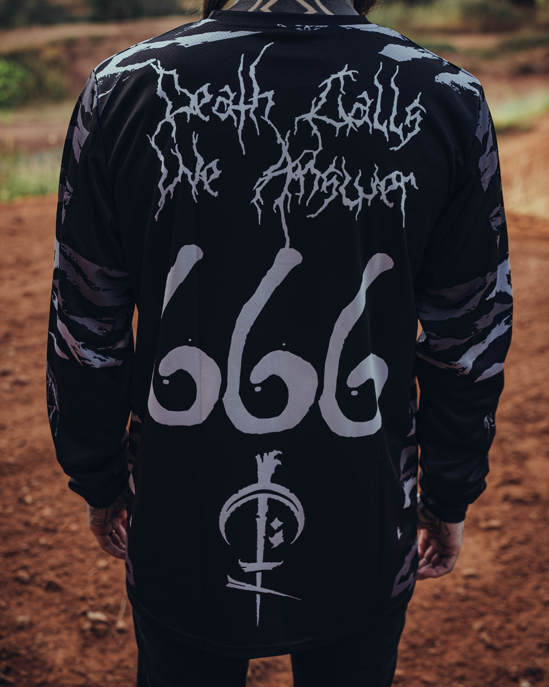 Coven - Motocross Jersey - Tigerstripe black'n'white - Kuro Kabuto Edition