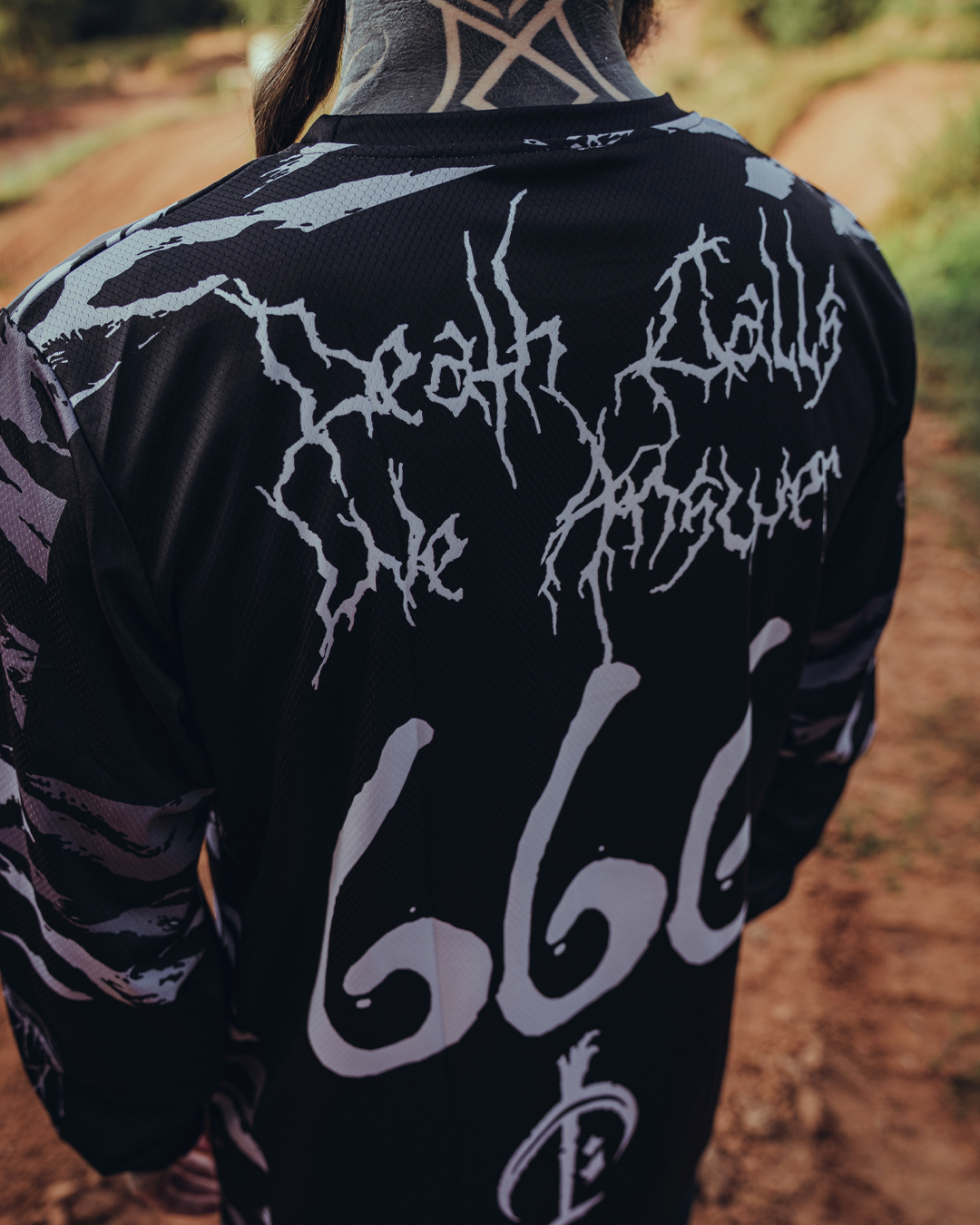 Coven - Motocross Jersey - Tigerstripe black'n'white - Kuro Kabuto Edition