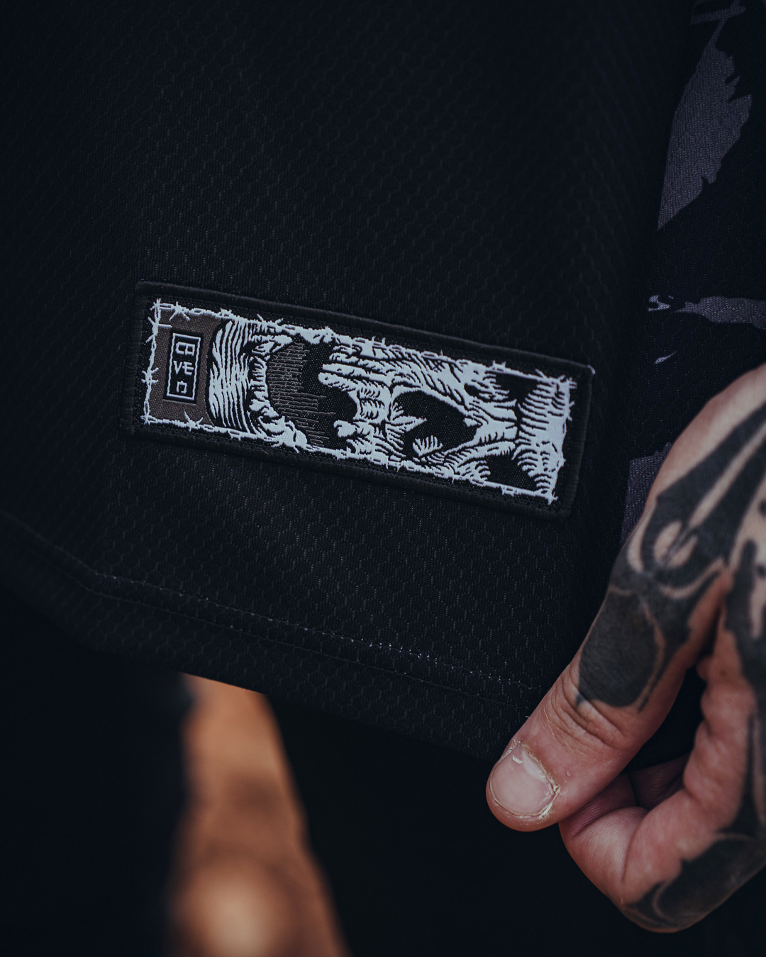Coven - Motocross Jersey - Tigerstripe black'n'white - Kuro Kabuto Edition