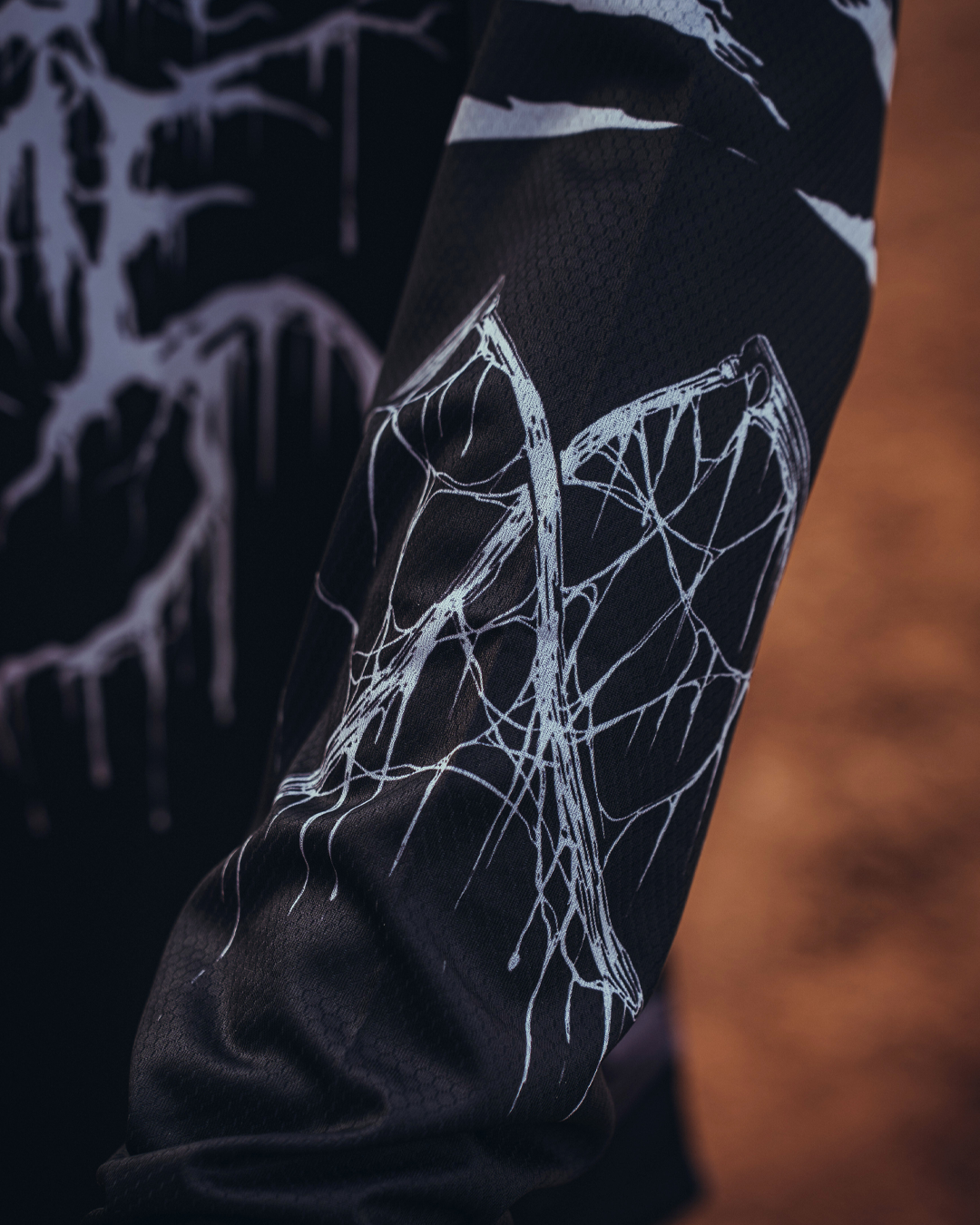 Coven - Motocross Jersey - Tigerstripe black'n'white - Kuro Kabuto Edition