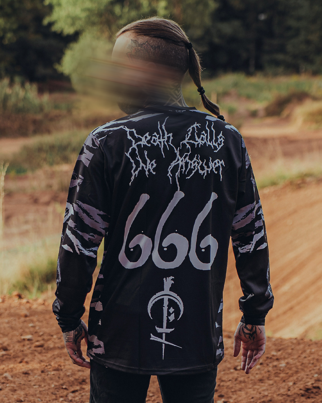 Coven - Motocross Jersey - Tigerstripe black'n'white - Kuro Kabuto Edition
