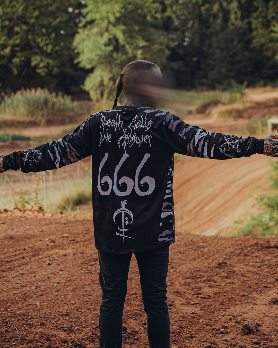 Coven - Motocross Jersey - Tigerstripe black'n'white - Kuro Kabuto Edition