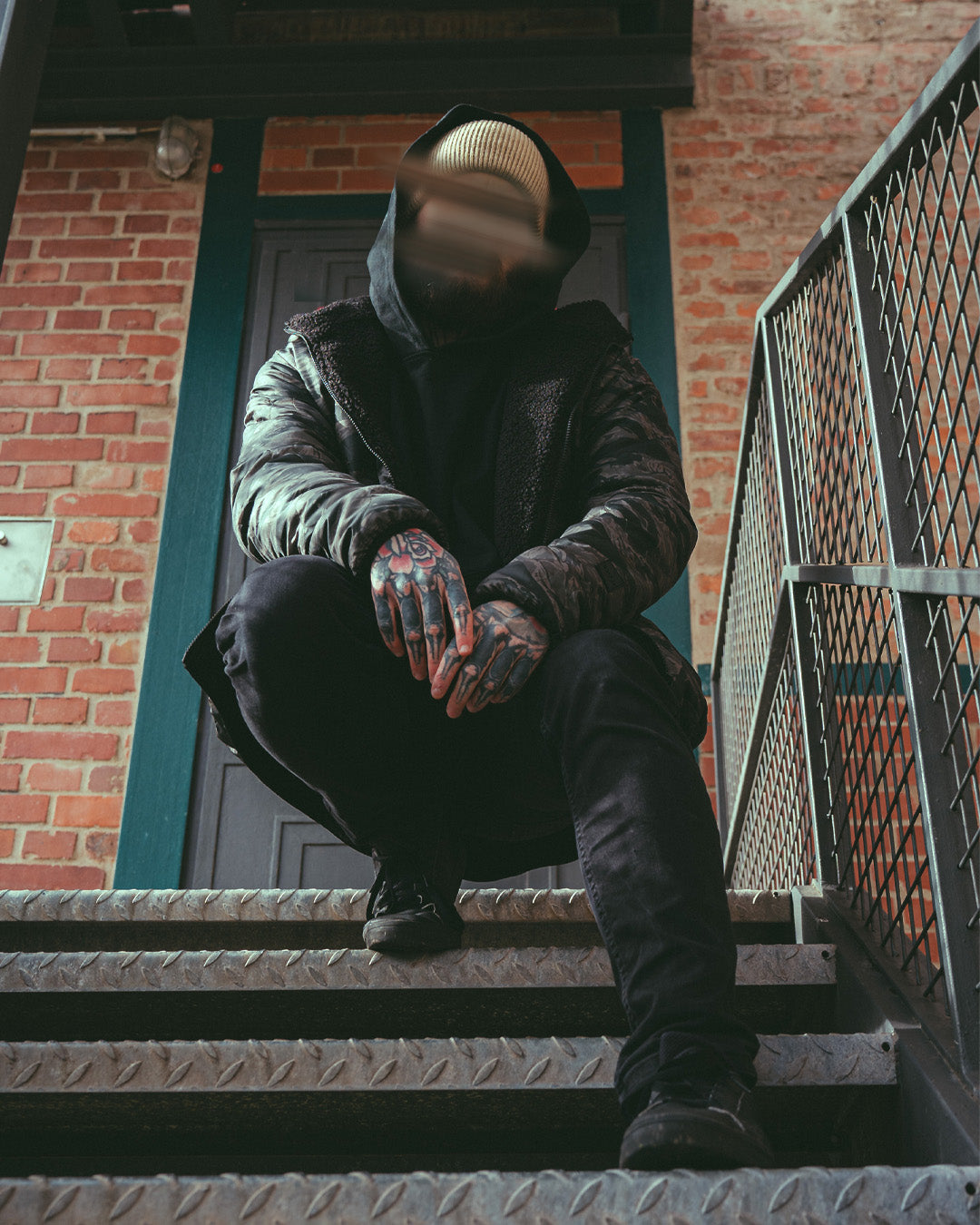 The Sherpie - Woobie / Sherpa Hybrid Jacket - tigerstripe black / black