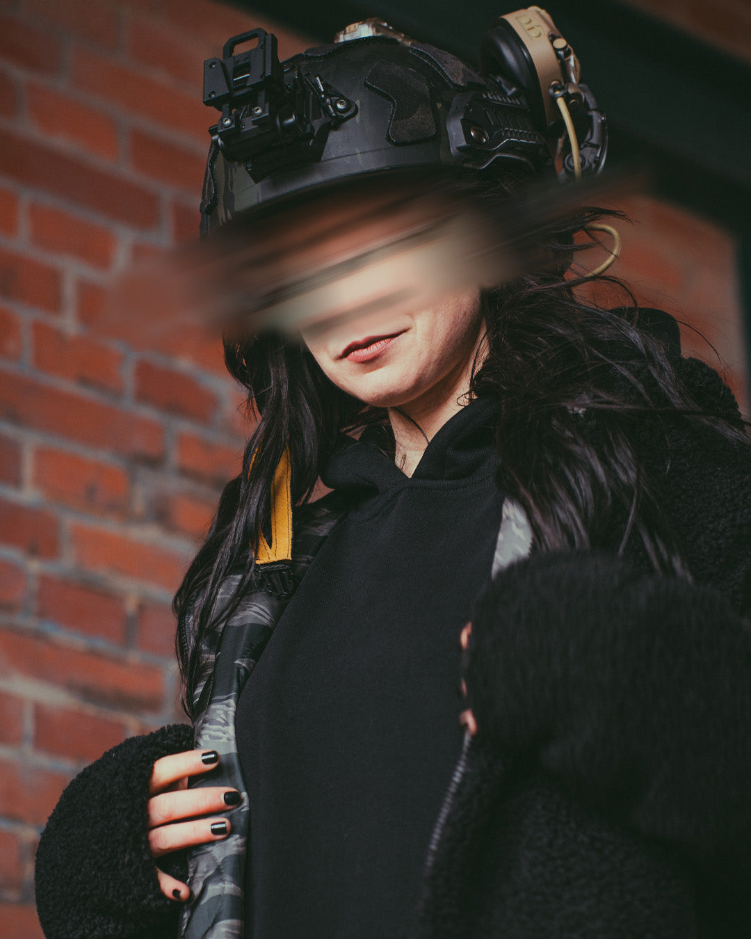 The Sherpie - Woobie / Sherpa Hybrid Jacket - tigerstripe black / black