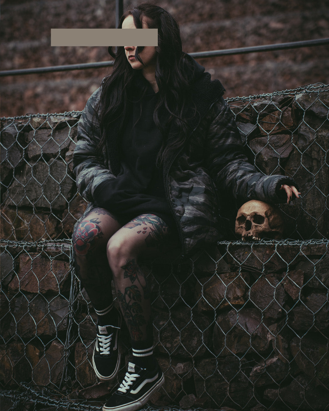 The Sherpie - Woobie / Sherpa Hybrid Jacket - tigerstripe black / black