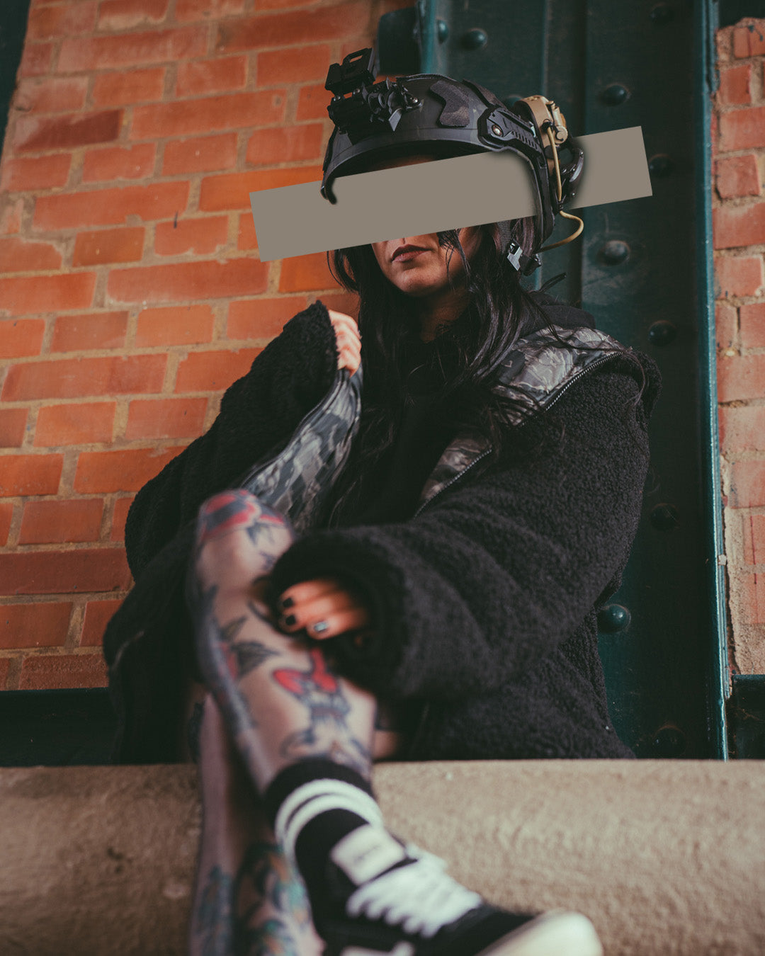 The Sherpie - Woobie / Sherpa Hybrid Jacket - tigerstripe black / black