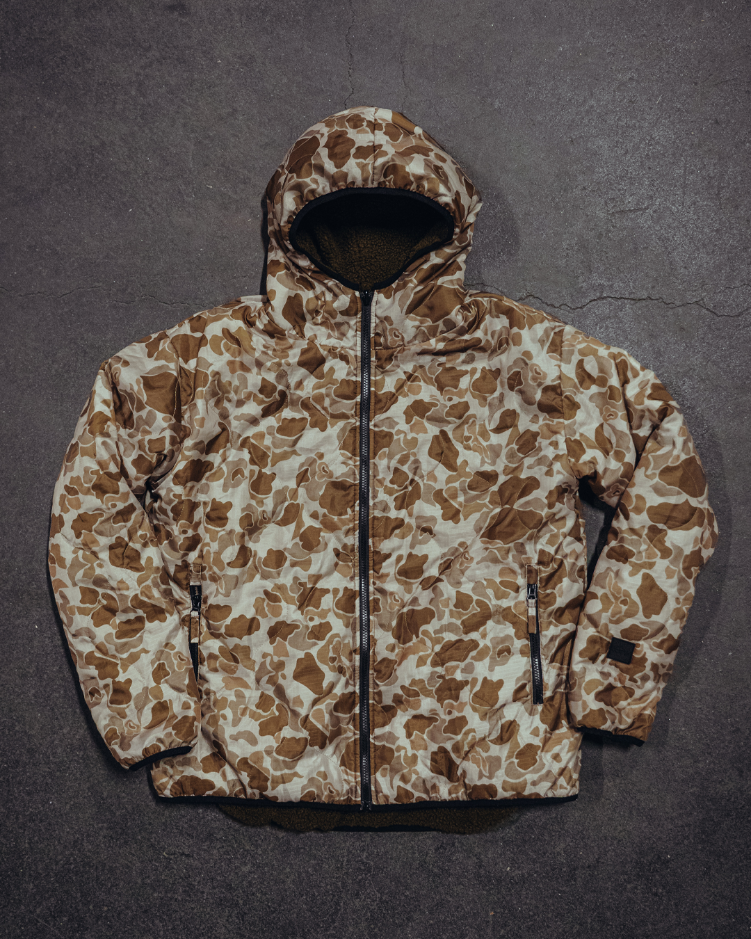 The Sherpie - Woobie / Sherpa Hybrid Jacket - M1942 Frogskin arid / brown