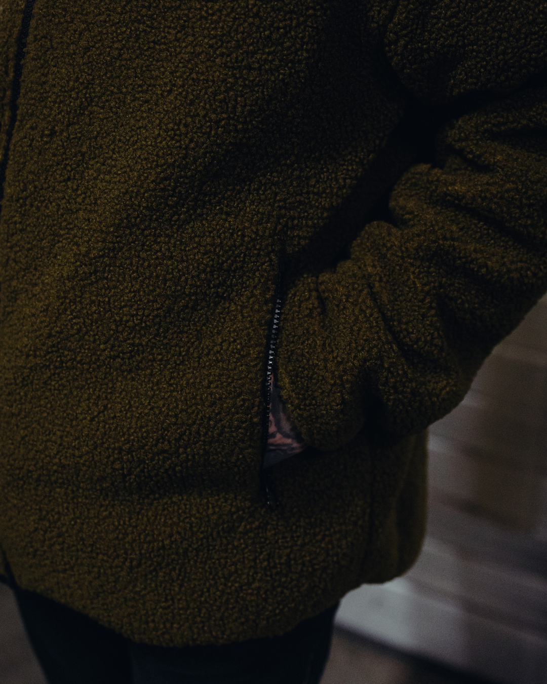 The Sherpie - Woobie / Sherpa Hybrid Jacket - M1942 Frogskin arid / brown