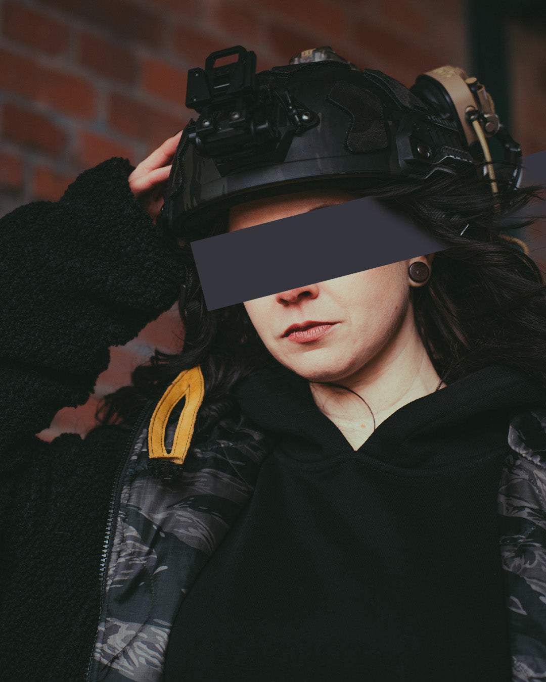 The Sherpie - Woobie / Sherpa Hybrid Jacket - tigerstripe black / black