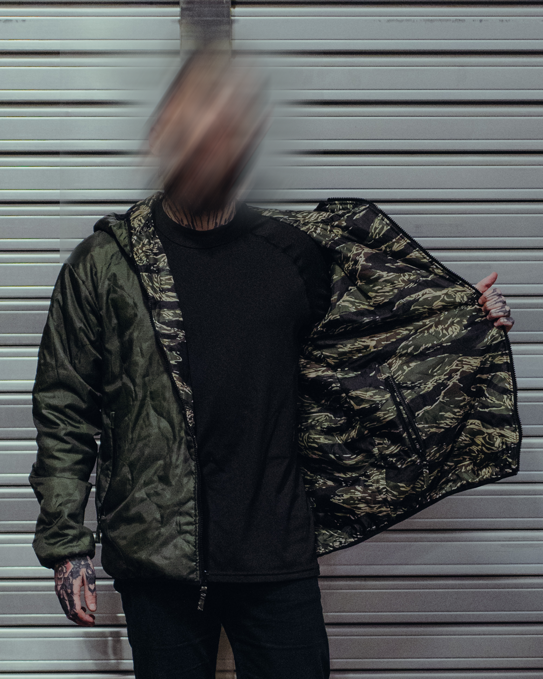 Woobie Jacket V2.0 - Tigerstripe classic / green reversible