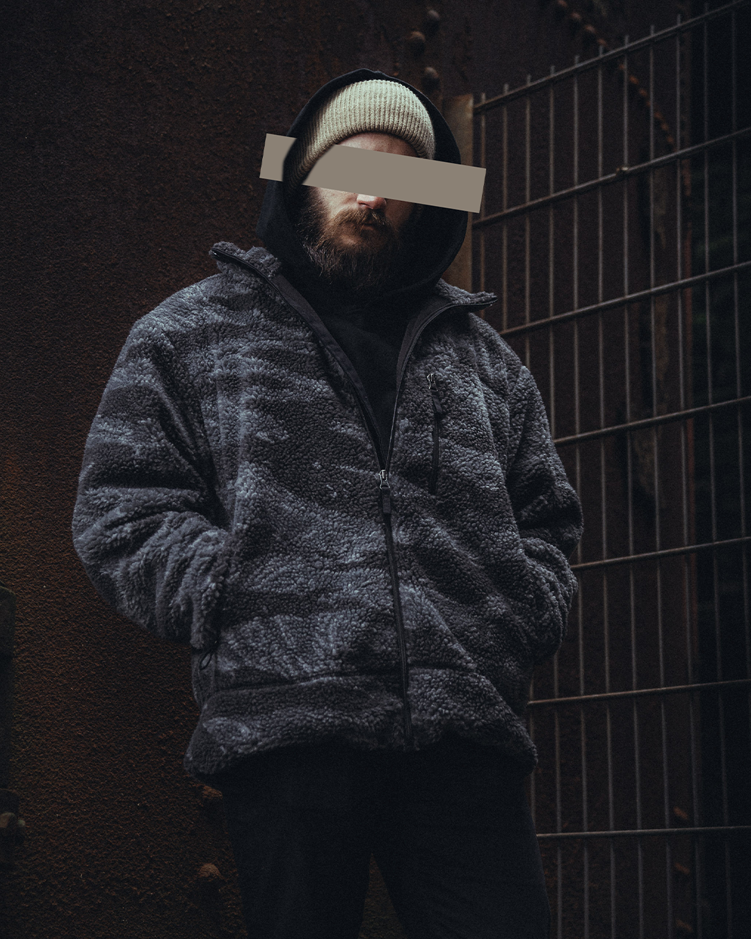 The Snugg - Sherpa Jacket - tigerstripe black