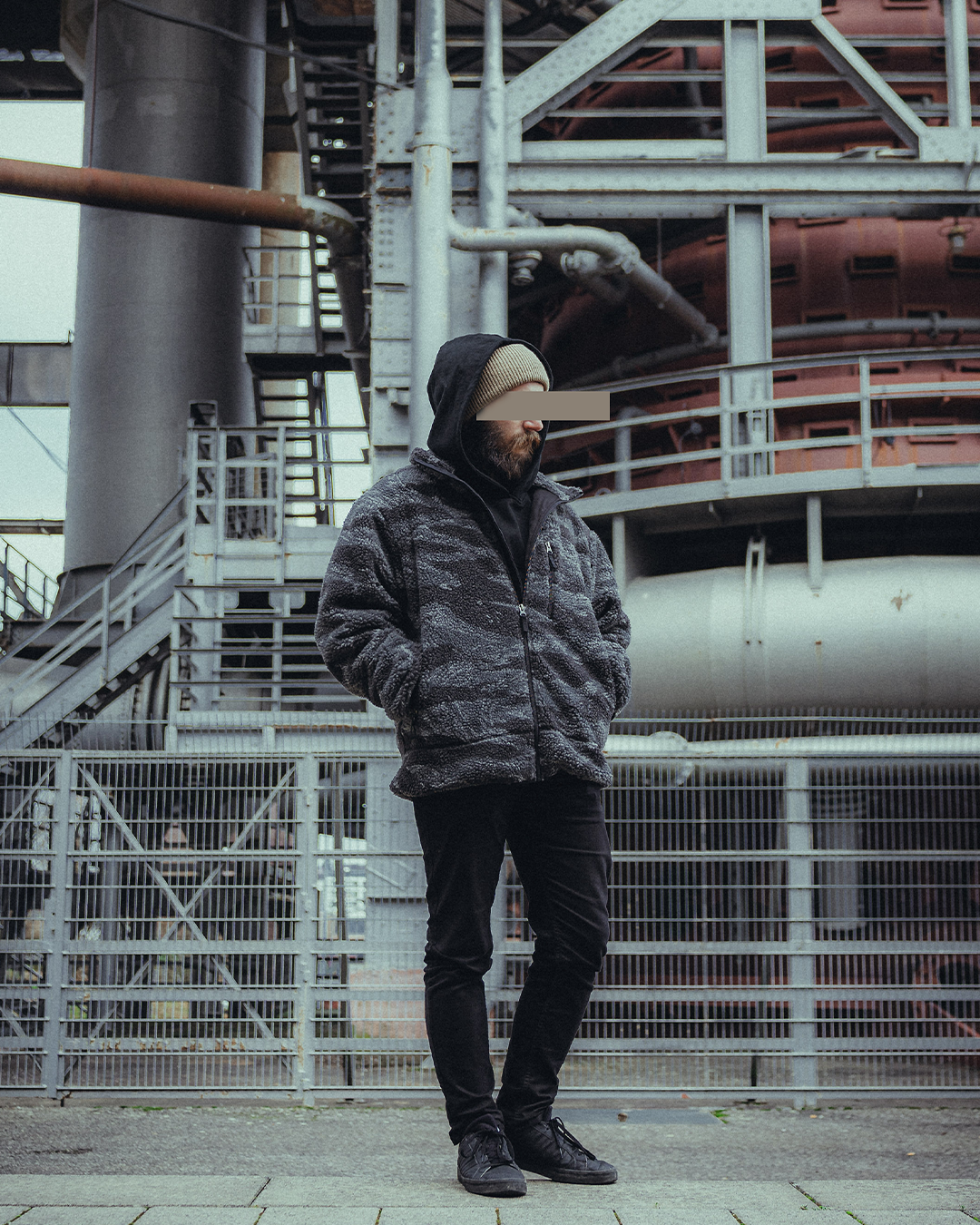 The Snugg - Sherpa Jacket - tigerstripe black