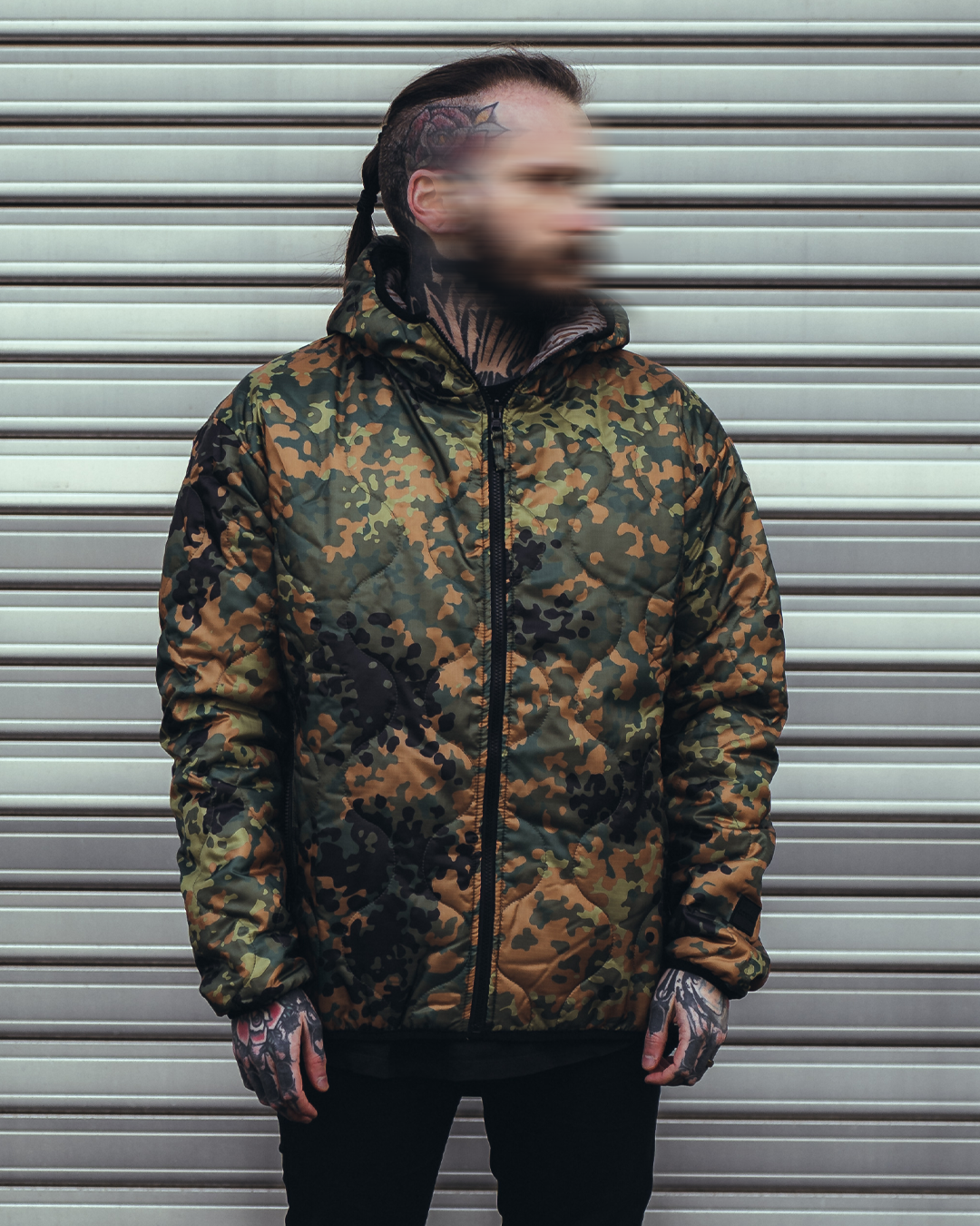 Woobie Jacket V2.0 - flecktarn / Raindrop / EinStrichkeinStrich reversible
