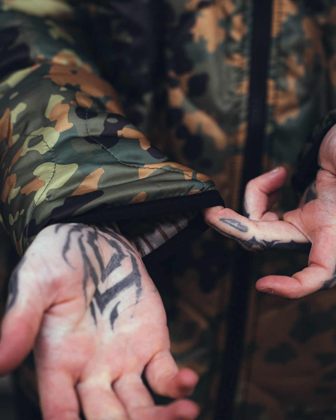 Woobie Jacket V2.0 - flecktarn / Raindrop / EinStrichkeinStrich reversible