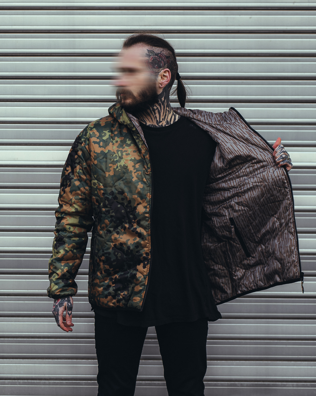 Woobie Jacket V2.0 - flecktarn / Raindrop / EinStrichkeinStrich reversible