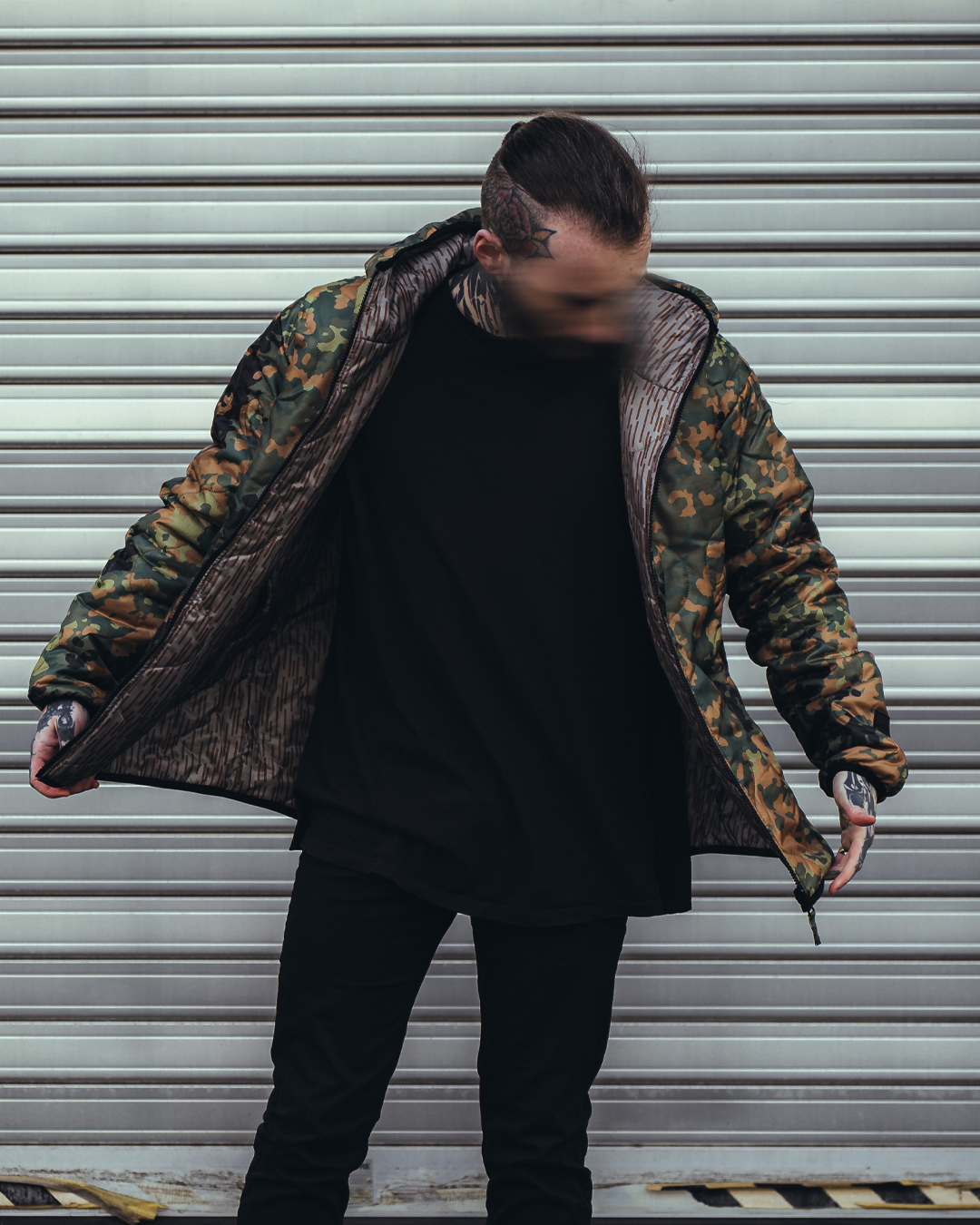 Woobie Jacket V2.0 - flecktarn / Raindrop / EinStrichkeinStrich reversible
