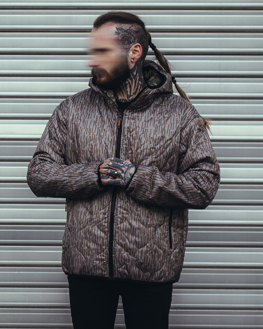 Woobie Jacket V2.0 - flecktarn / Raindrop / EinStrichkeinStrich reversible