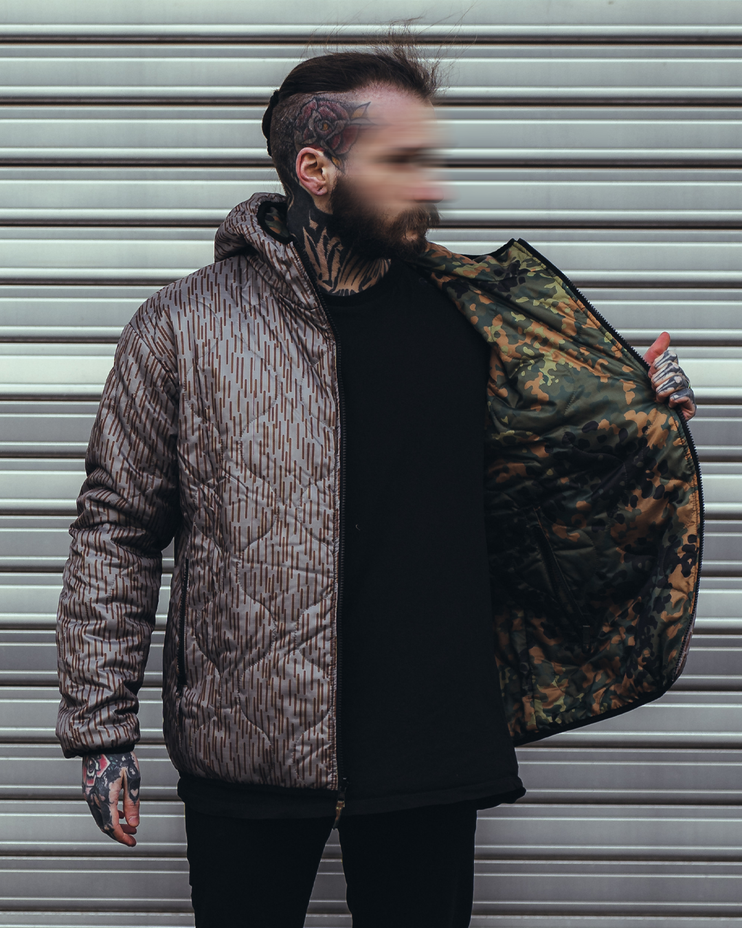 Woobie Jacket V2.0 - flecktarn / Raindrop / EinStrichkeinStrich reversible