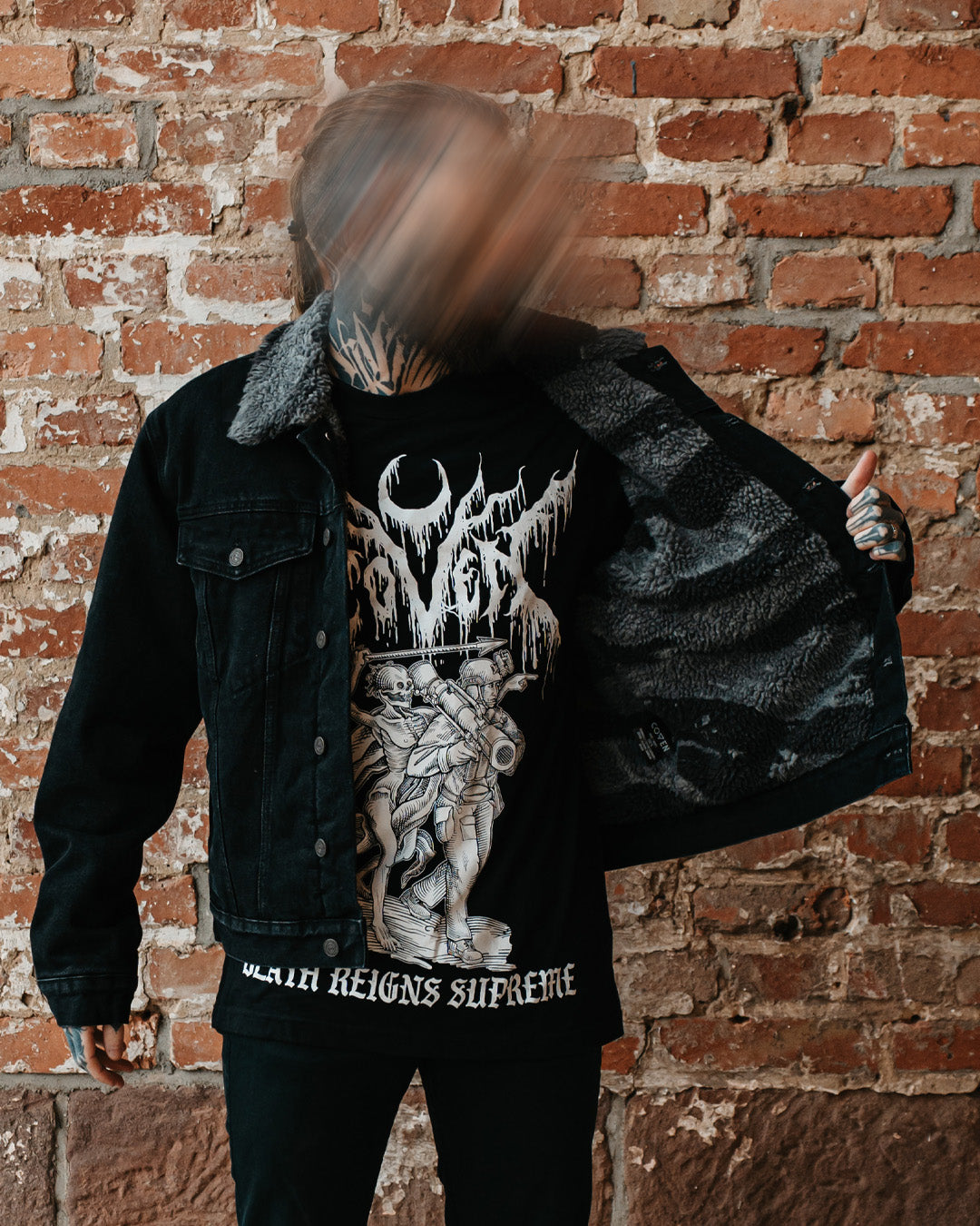 Coven - Winter Trucker Jacket - Wormshell of Black Winter