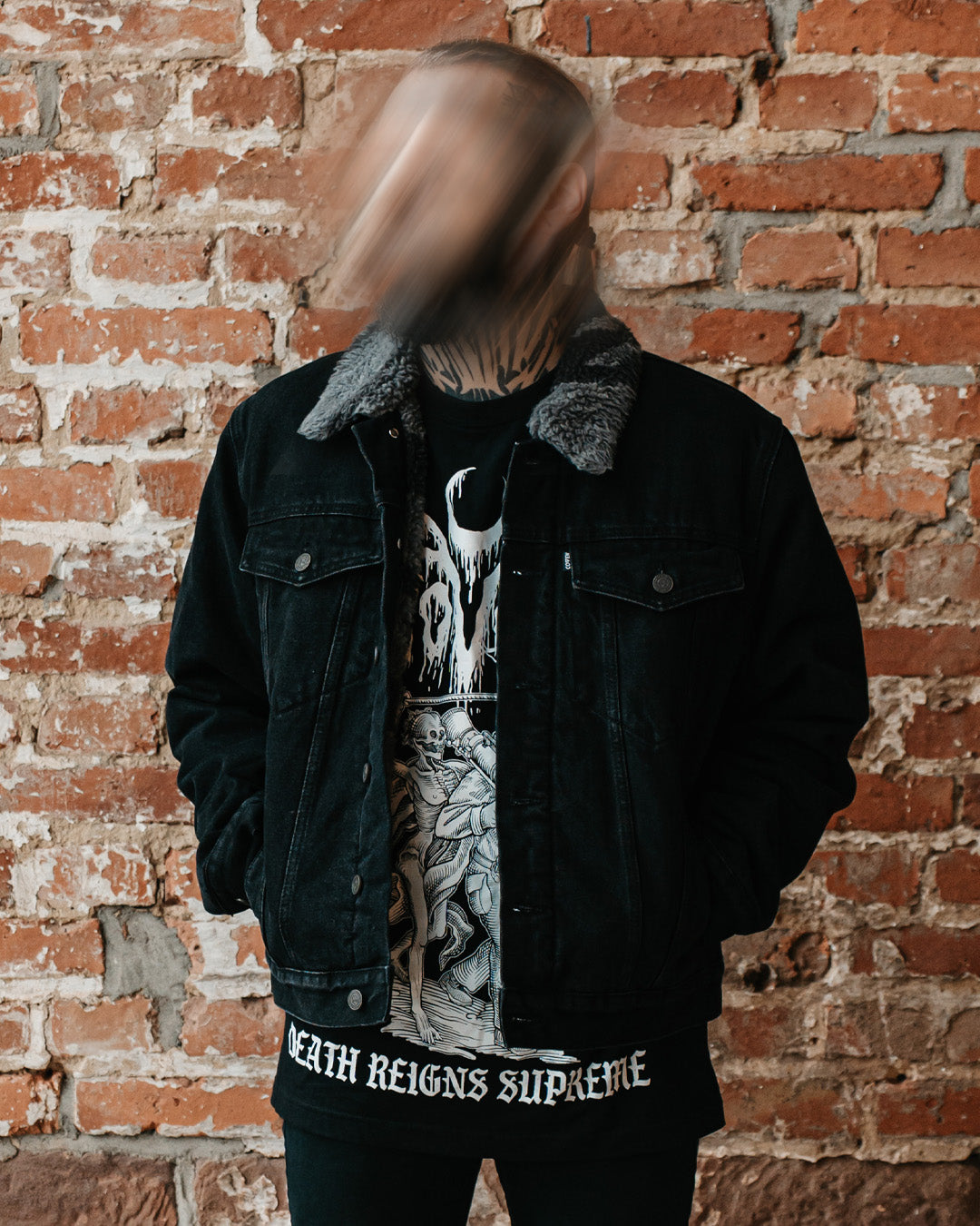 Coven - Winter Trucker Jacket - Wormshell of Black Winter