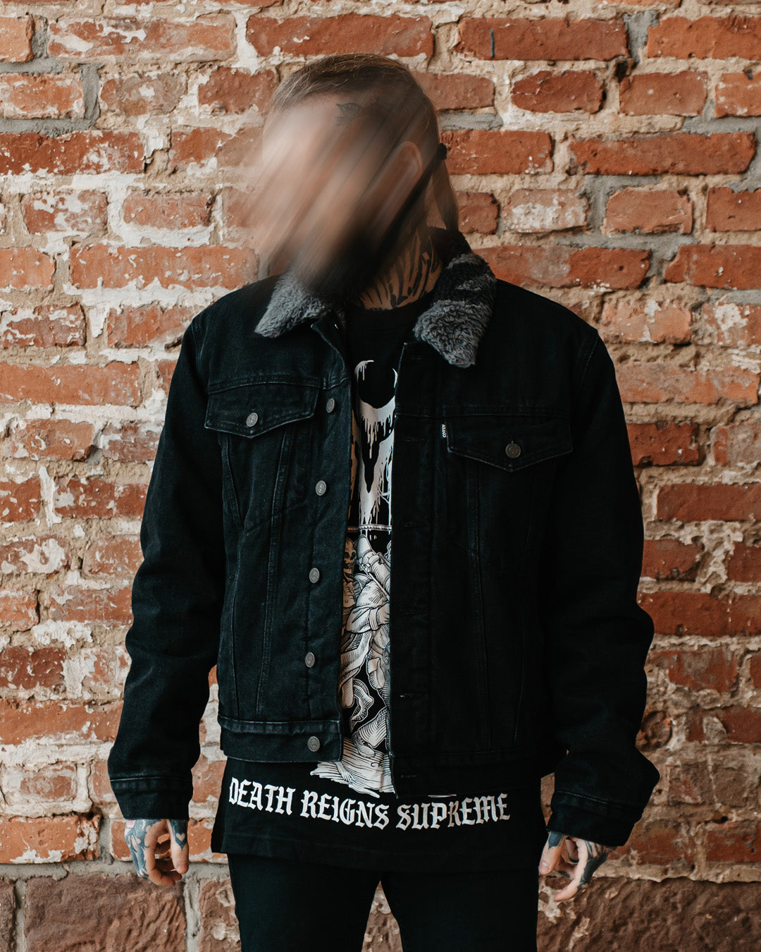 Coven - Winter Trucker Jacket - Wormshell of Black Winter