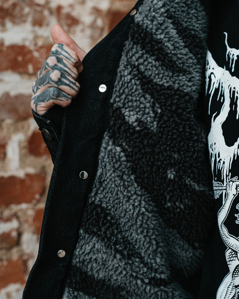 Coven - Winter Trucker Jacket - Wormshell of Black Winter