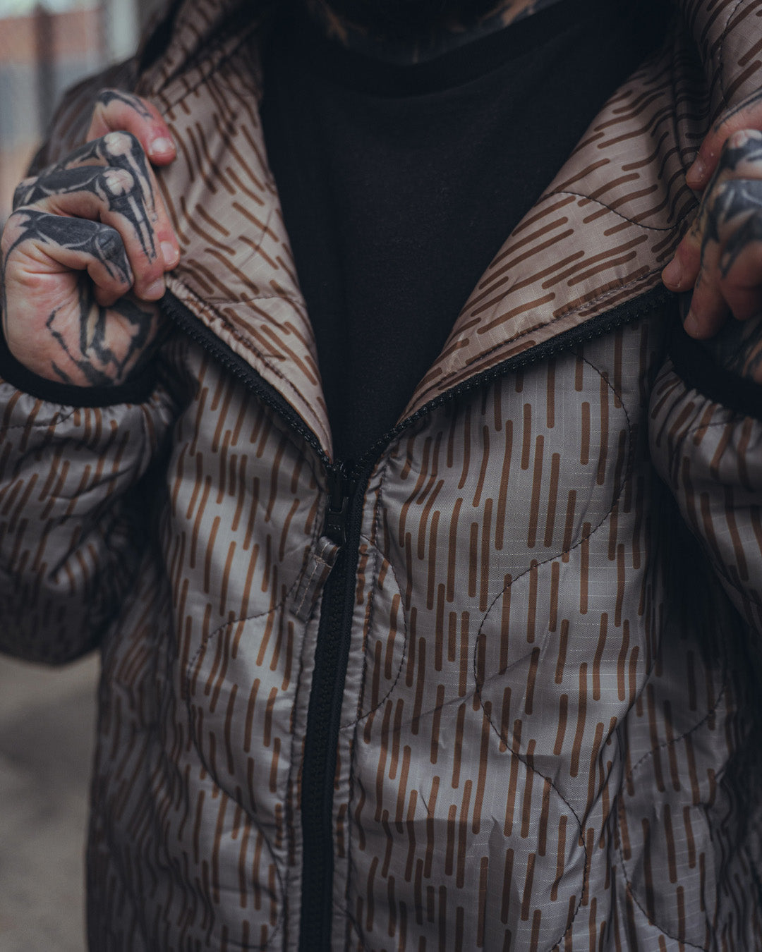 Woobie Jacket V2.0 - Raindrop / EinStrichkeinStrich reversible