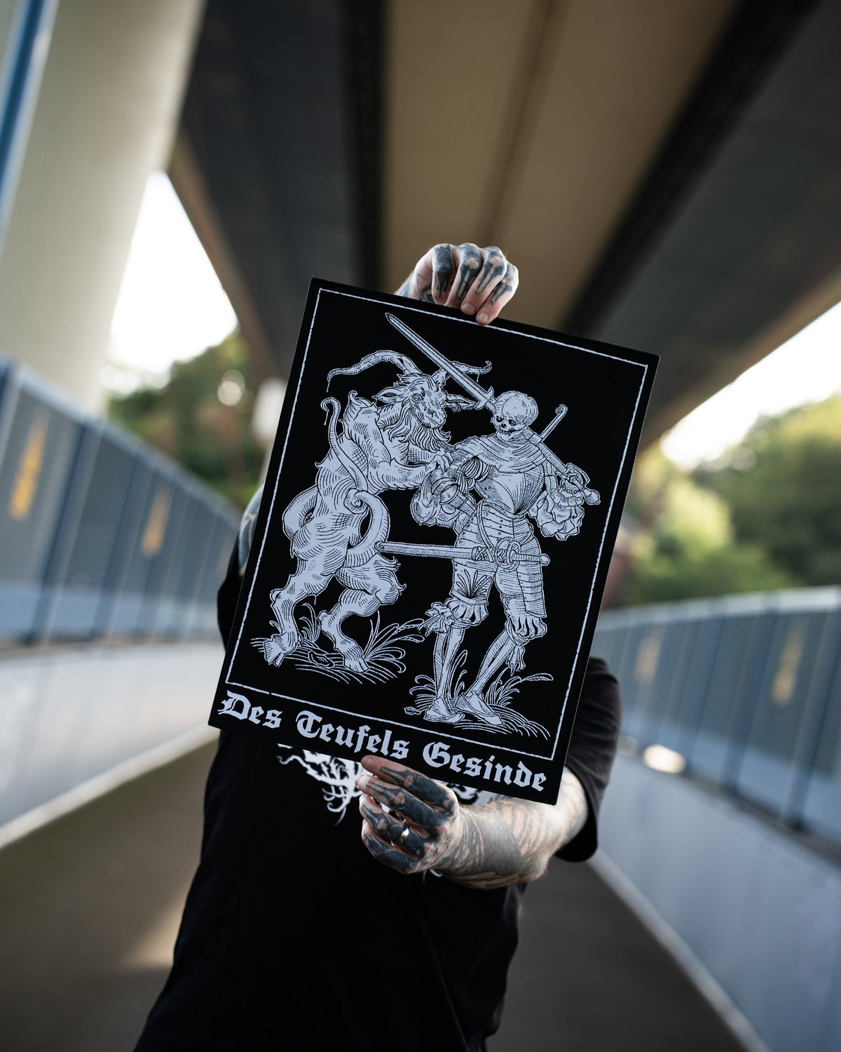 Teufel voran Backpatch, getragen