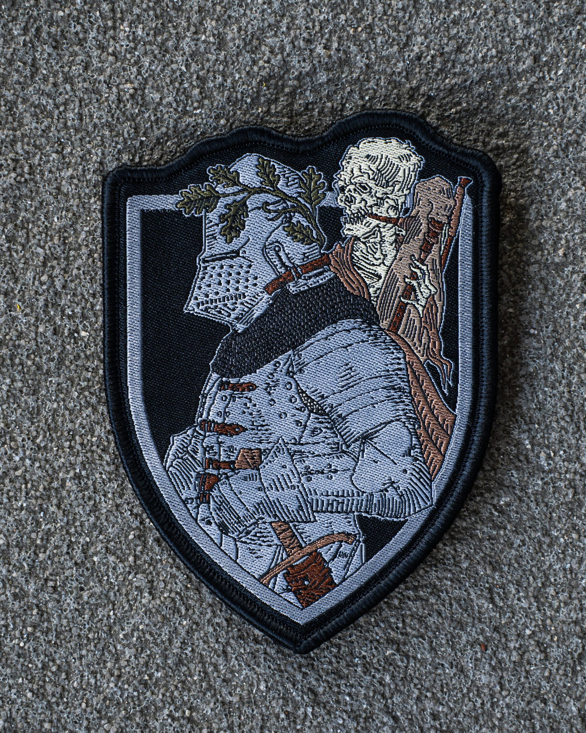 Beuterecht Lederedition Patch Set, Wappenschild im Detail