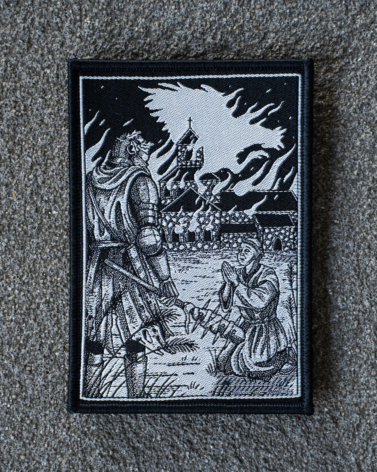 Der rote Hahn Patch, Motiv im Detail