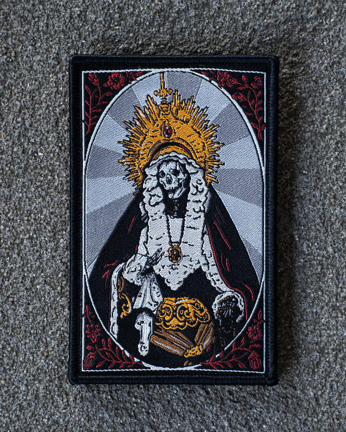 Santa Muerte Patch, Detailansicht