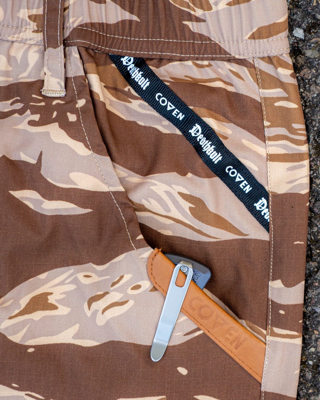 Cutthroat Shorts - tigerstripe desert