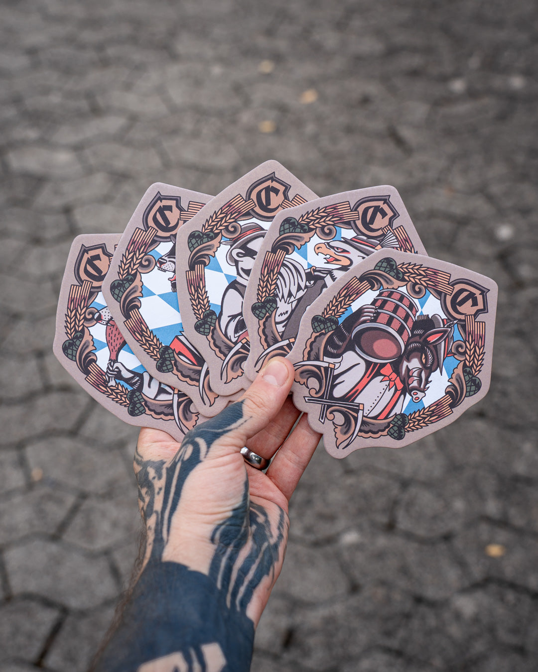 Die Fünf Gebote - Bierdeckel Set