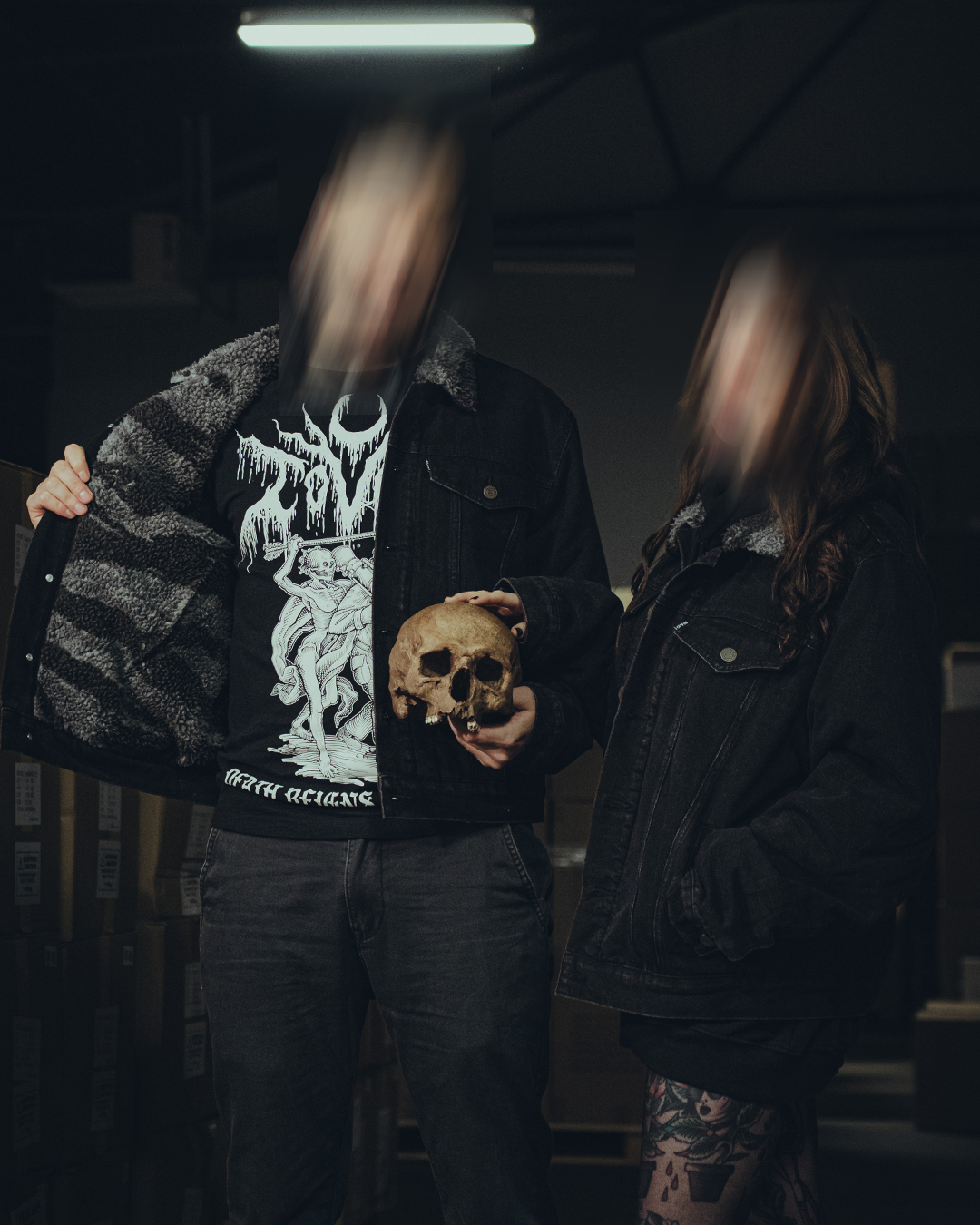 Coven - Winter Trucker Jacket - Wormshell of Black Winter