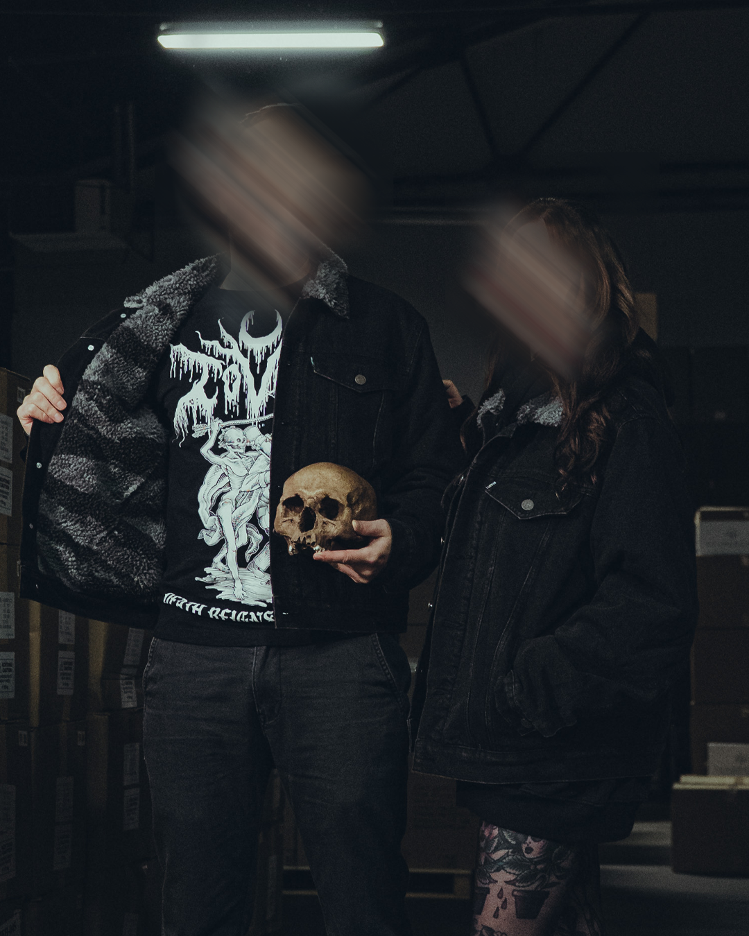 Coven - Winter Trucker Jacket - Wormshell of Black Winter