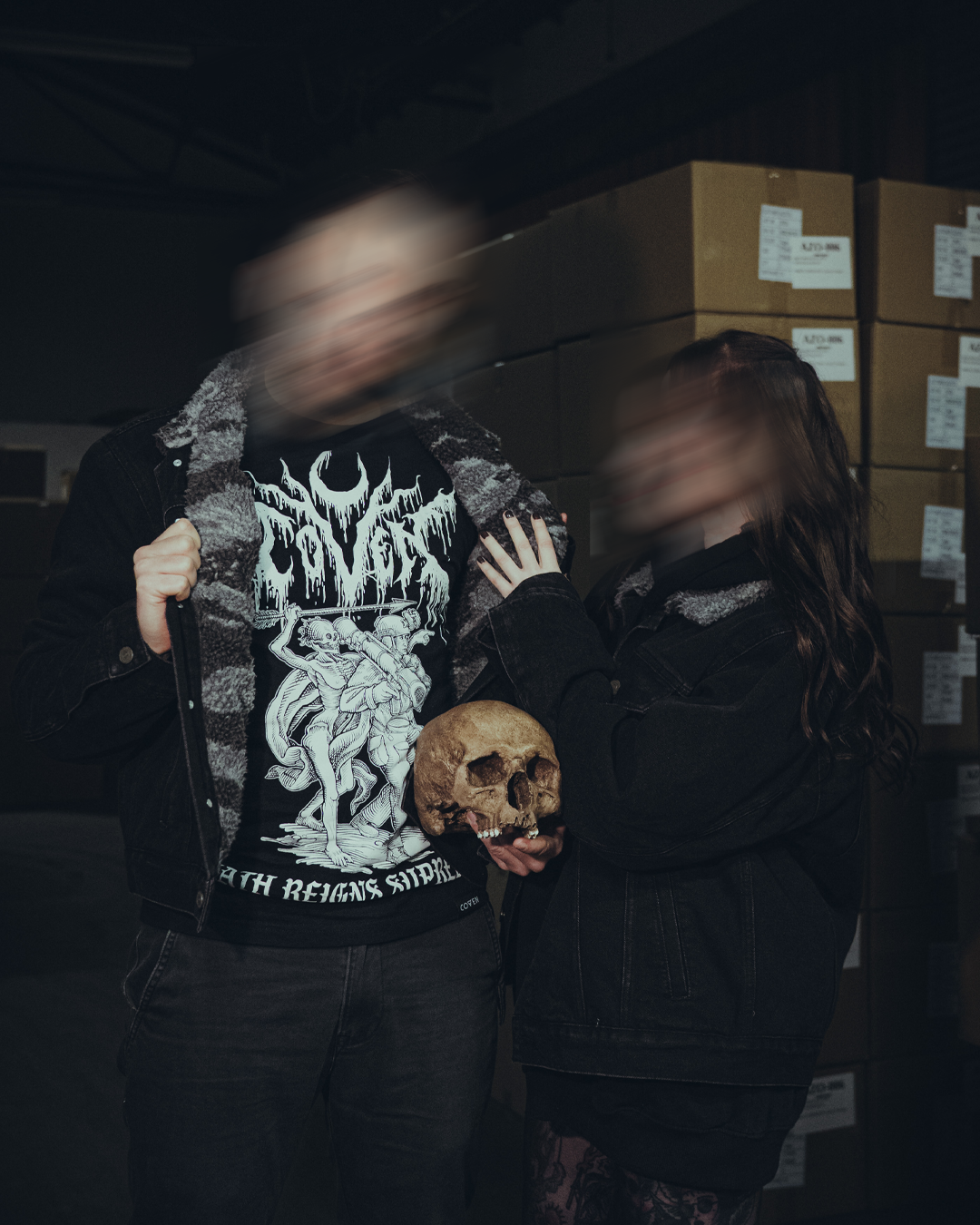 Coven - Winter Trucker Jacket - Wormshell of Black Winter