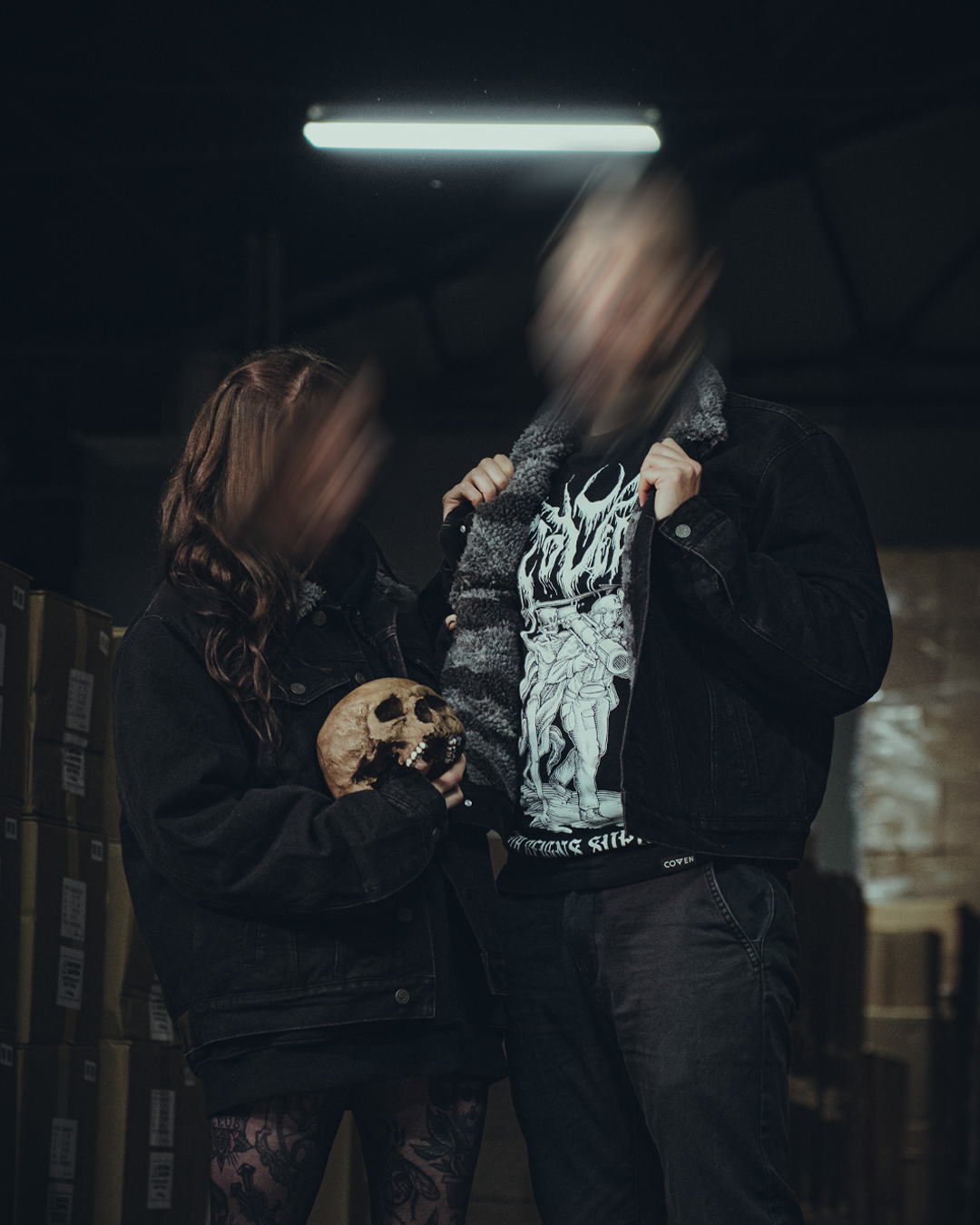 Coven - Winter Trucker Jacket - Wormshell of Black Winter
