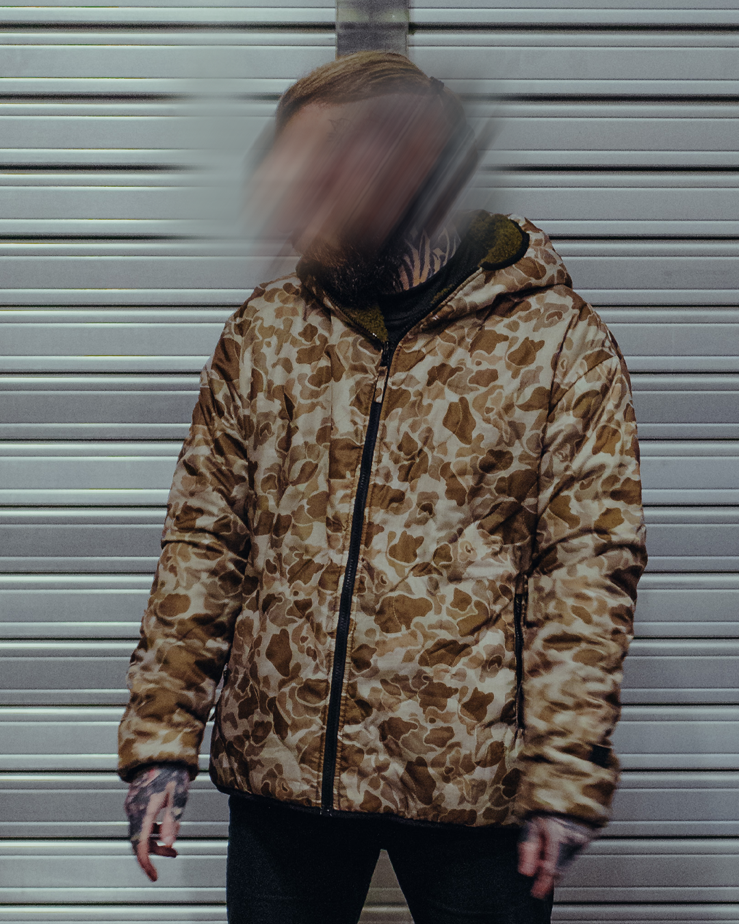 The Sherpie - Woobie / Sherpa Hybrid Jacket - M1942 Frogskin arid / brown