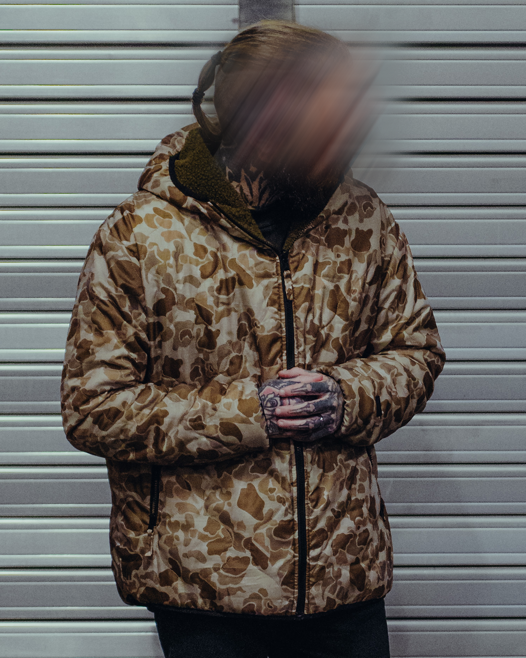 The Sherpie - Woobie / Sherpa Hybrid Jacket - M1942 Frogskin arid / brown