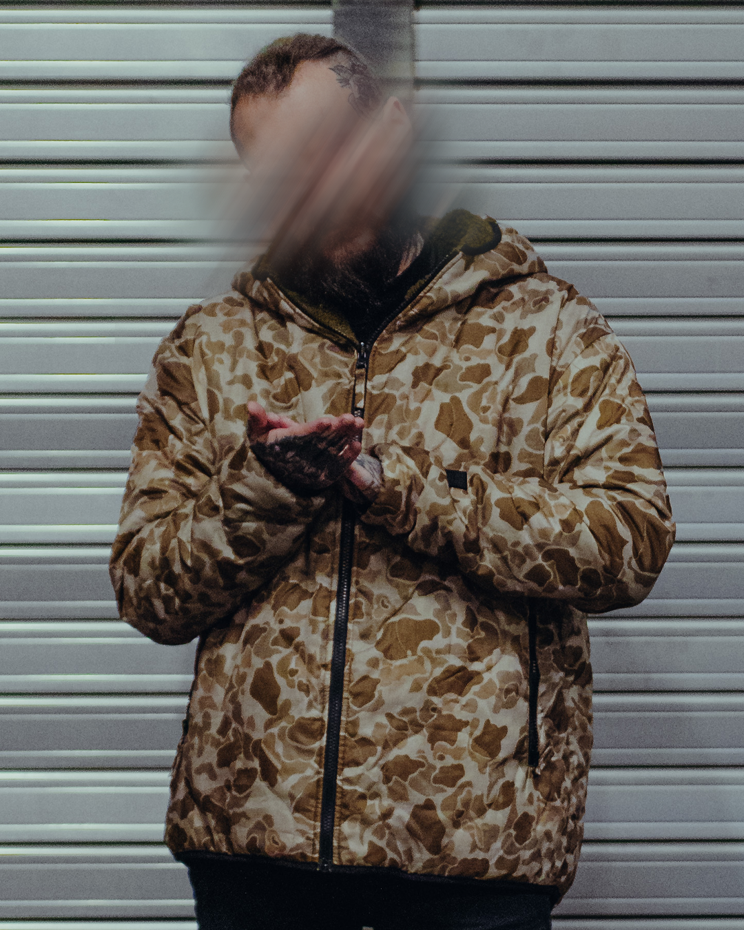 The Sherpie - Woobie / Sherpa Hybrid Jacket - M1942 Frogskin arid / brown