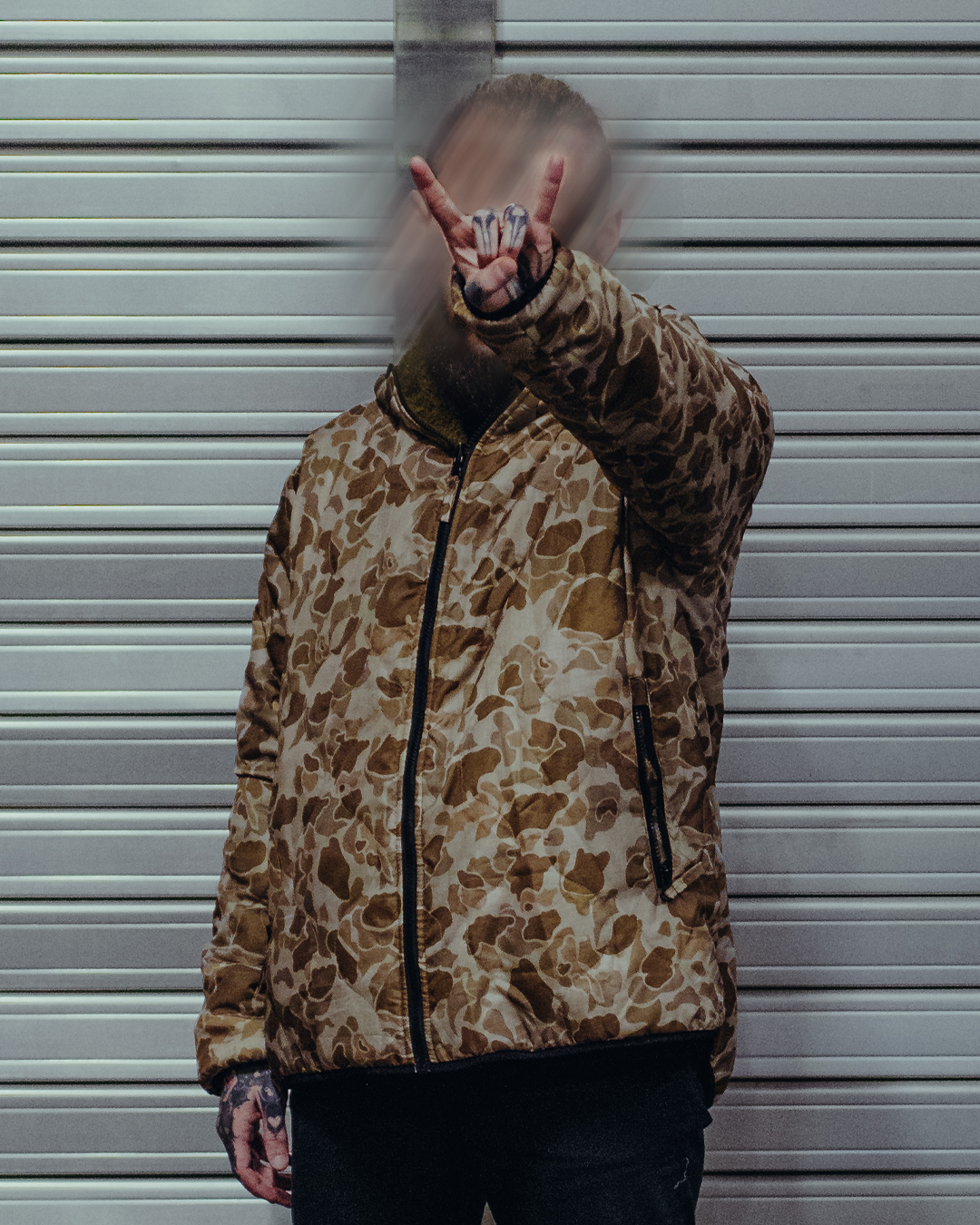 The Sherpie - Woobie / Sherpa Hybrid Jacket - M1942 Frogskin arid / brown