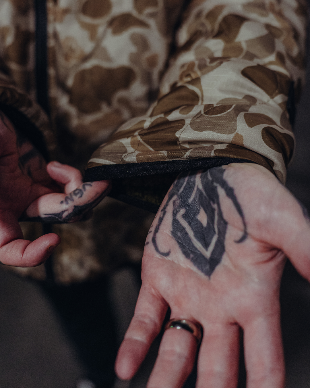 The Sherpie - Woobie / Sherpa Hybrid Jacket - M1942 Frogskin arid / brown