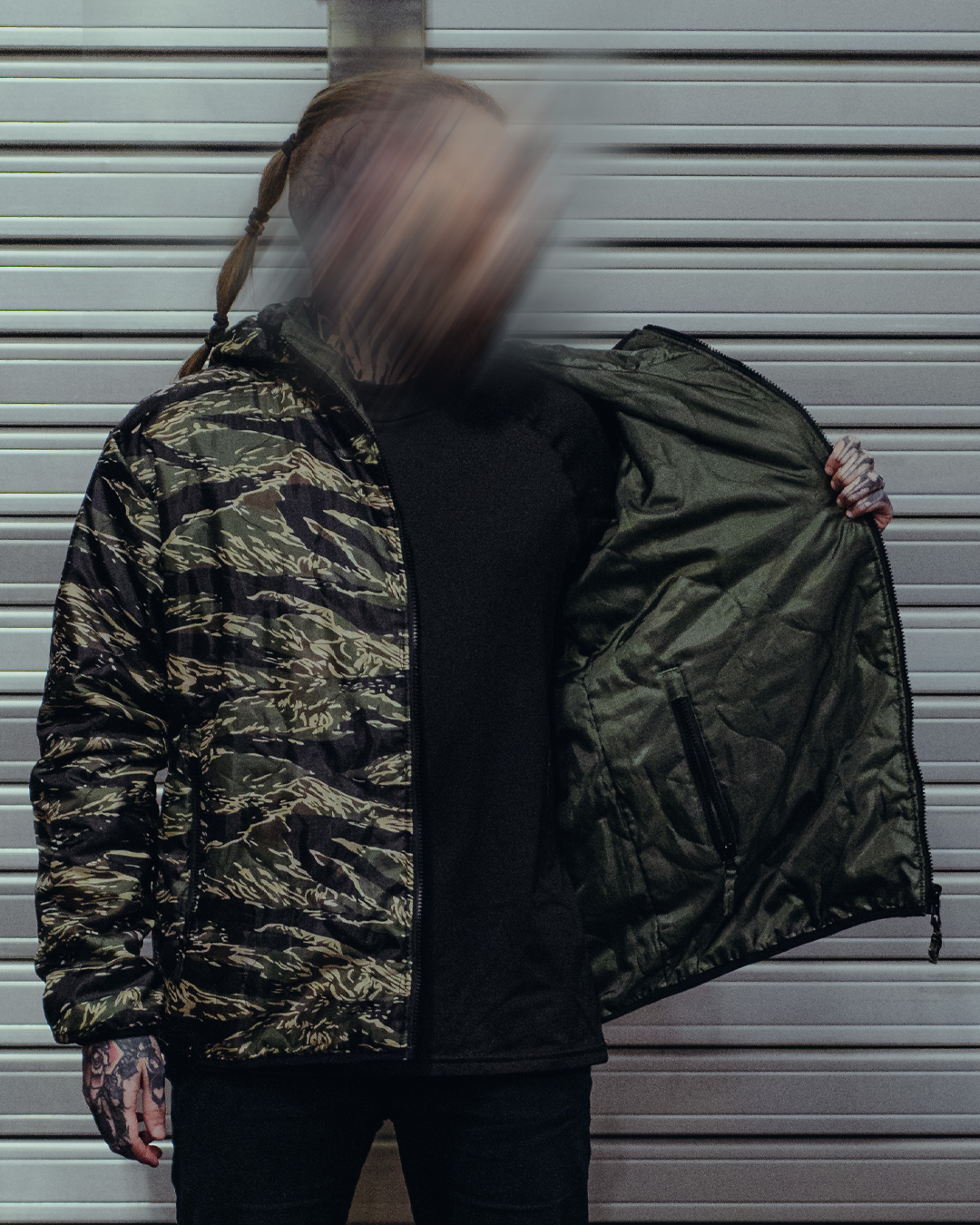 Woobie Jacket V2.0 - Tigerstripe classic / green reversible
