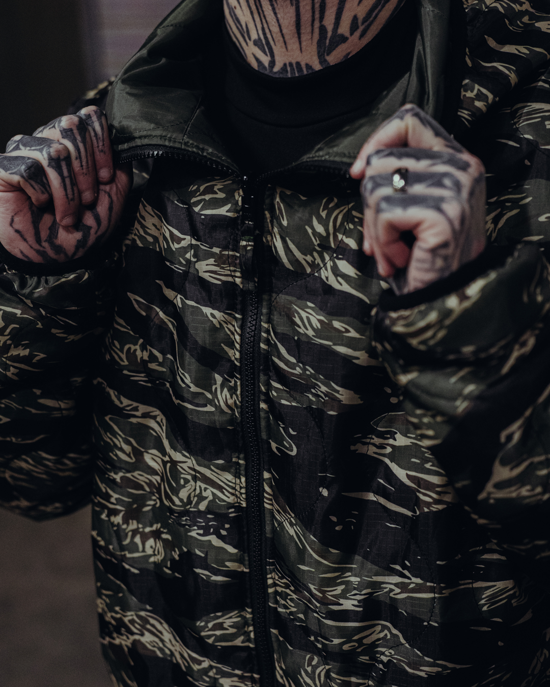 Woobie Jacket V2.0 - Tigerstripe classic / green reversible